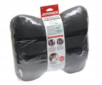 889 р. Подушка на подголовник 30х28см экокожа серая ZIPOWER ZIPOWER pm0471  с доставкой в г. Пермь. Увеличить фотографию 2