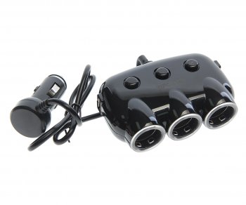 929 р. Разветвитель прикуривателя 3-х гнездовой 12-24V 2USB ZIPOWER ZIPOWER pm6653  с доставкой в г. Пермь. Увеличить фотографию 1