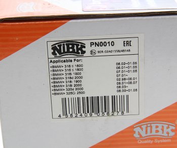 2 899 р. Колодки тормозные передние (4шт.) NIBK BMW 3 серия E36 седан (1990-2000)  с доставкой в г. Пермь. Увеличить фотографию 4