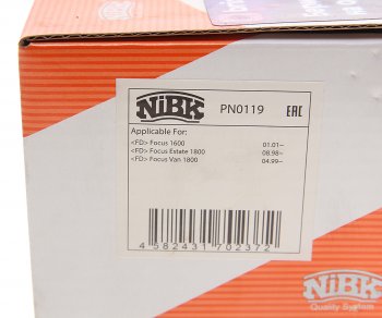 3 299 р. Колодки тормозные передние (4шт.) NIBK Ford Focus 1 седан дорестайлинг (1998-2002)  с доставкой в г. Пермь. Увеличить фотографию 4