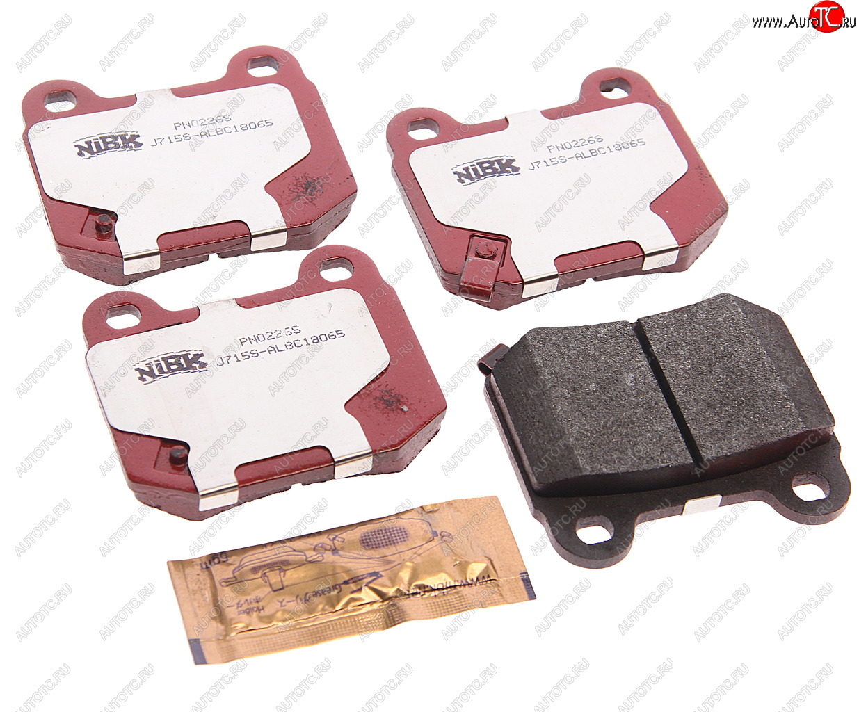 7 749 р. Колодки тормозные MITSUBISHI Lancer Evolution SUBARU Impreza WRX задние (4шт.) NIBK NIBK pn0226s  с доставкой в г. Пермь