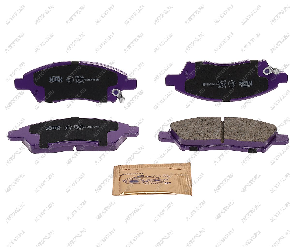4 199 р. Колодки тормозные NISSAN Bluebird Sylphy (06-) дисковые передние (4шт.) NIBK NIBK pn0397 NIBK pn0397  с доставкой в г. Пермь