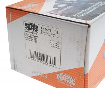2 689 р. Колодки тормозные KIA Bongo 3 (06-) (2.52.7) передние (4шт.) NIBK NIBK pn0433  с доставкой в г. Пермь. Увеличить фотографию 3
