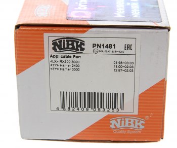 2 489 р. Колодки тормозные TOYOTA Harrier (97-03) передние (4шт.) NIBK NIBK pn1481  с доставкой в г. Пермь. Увеличить фотографию 3