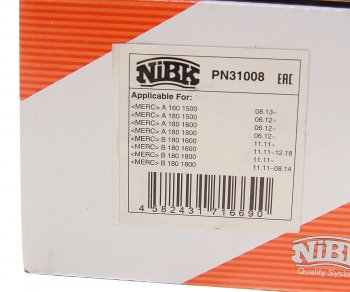 4 499 р. Колодки тормозные передние (4шт.) NIBK Mercedes-Benz A class W176 дорестайлинг, хэтчбэк 5 дв. (2012-2015)  с доставкой в г. Пермь. Увеличить фотографию 3