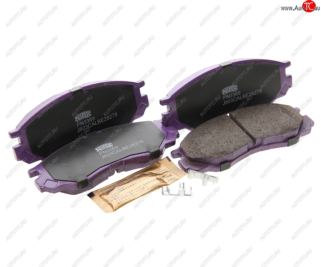 2 199 р. Колодки тормозные MITSUBISHI L200,L300,Space Gear (94-) передние (4шт.) NIBK NIBK pn3369 NIBK pn3369  с доставкой в г. Пермь