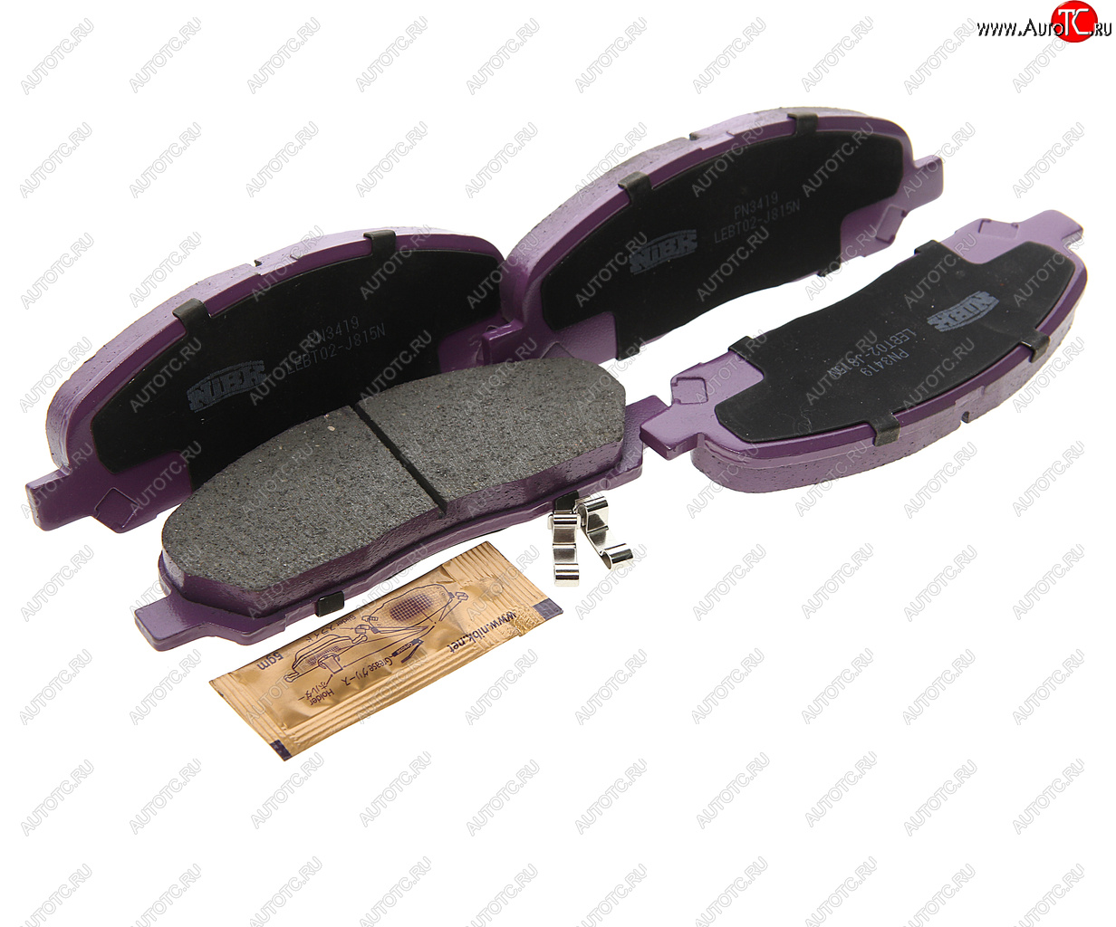 2 799 р. Колодки тормозные MITSUBISHI Grandis (98-03) передние (4шт.) NIBK NIBK pn3419 NIBK pn3419  с доставкой в г. Пермь