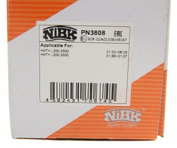 1 759 р. Колодки тормозные передние (4шт.) NIBK Mitsubishi L200 3 K74T рестайлинг (2005-2006)  с доставкой в г. Пермь. Увеличить фотографию 3