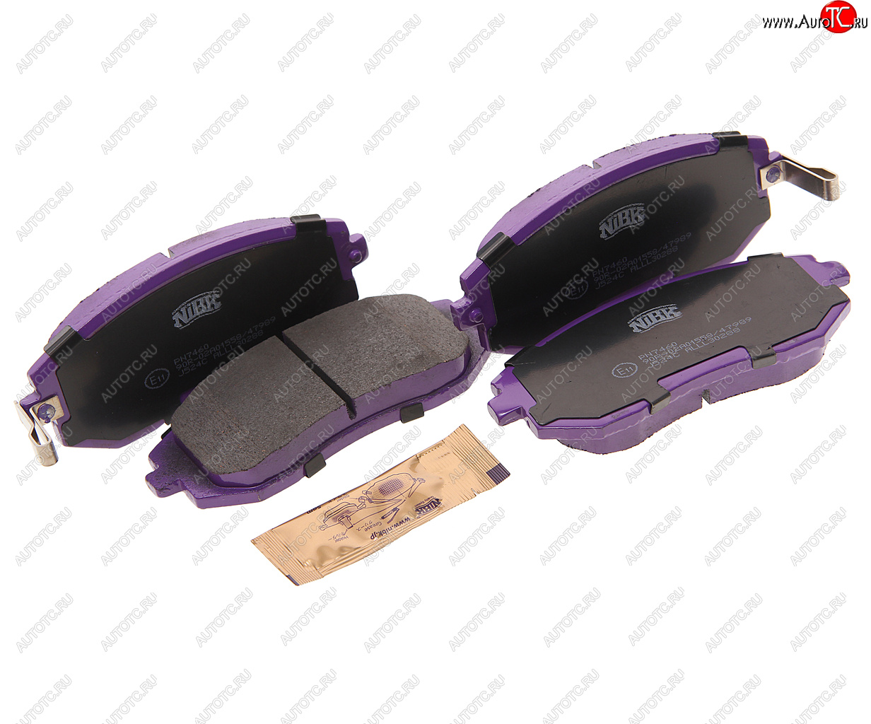 3 889 р. Колодки тормозные SUBARU Impreza, Legacy, Forester передние (4шт.) NIBK NIBK pn7460  с доставкой в г. Пермь
