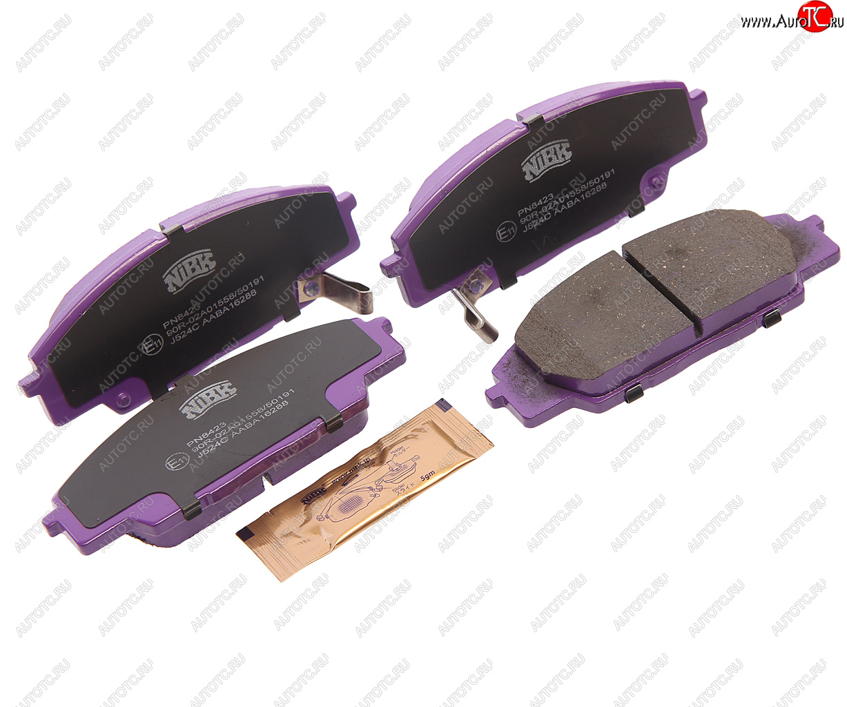 2 979 р. Колодки тормозные передние (4шт.) NIBK Honda Civic EP хэтчбэк 3 дв. дорестайлинг (2000-2003)  с доставкой в г. Пермь