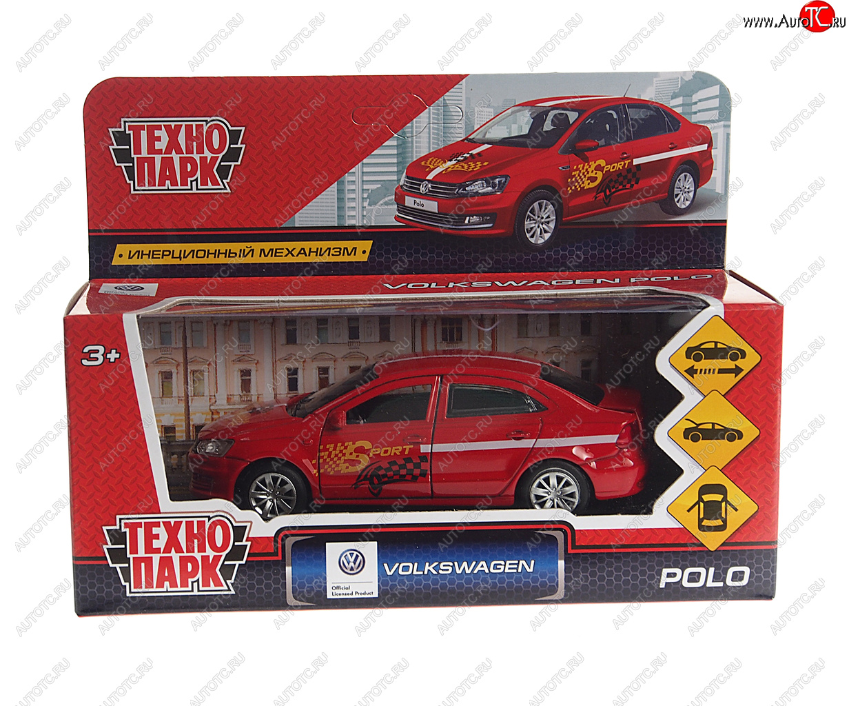 799 р. Модель автомобиля VW Polo металлическая ТЕХНОПАРК ТЕХНОПАРК polo-s  с доставкой в г. Пермь