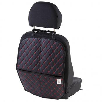 619 р. Накидка защитная на спинку сиденья экокожа черно-красная BREVON BREVON protection bkrd BREVON protection bkrd  с доставкой в г. Пермь. Увеличить фотографию 1