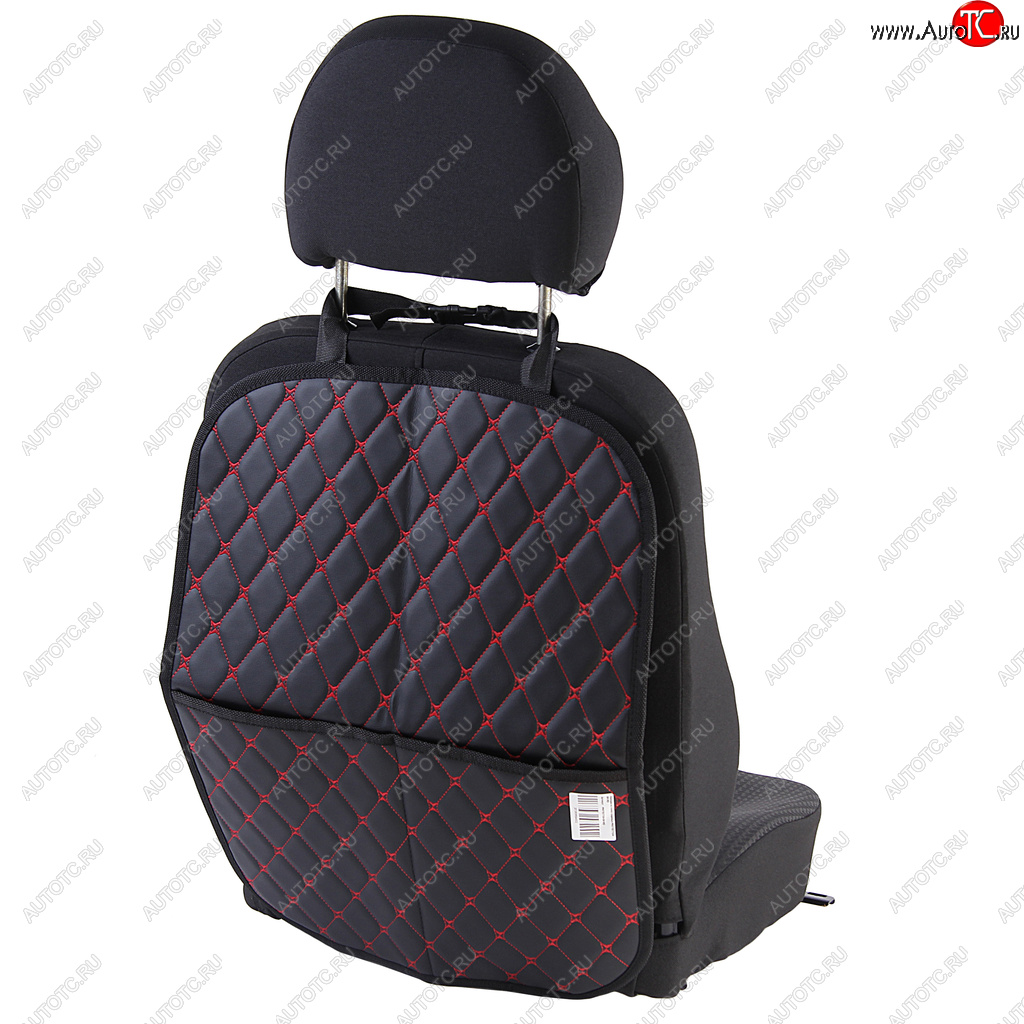 619 р. Накидка защитная на спинку сиденья экокожа черно-красная BREVON BREVON protection bkrd BREVON protection bkrd  с доставкой в г. Пермь