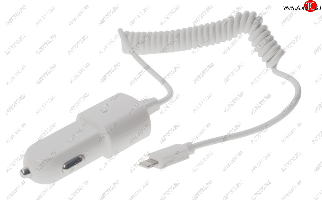 399 р. Устройство зарядное в прикуриватель 12V 1A встроенный кабель iPhone (5-) PARTNER PARTNER prt-028254  с доставкой в г. Пермь