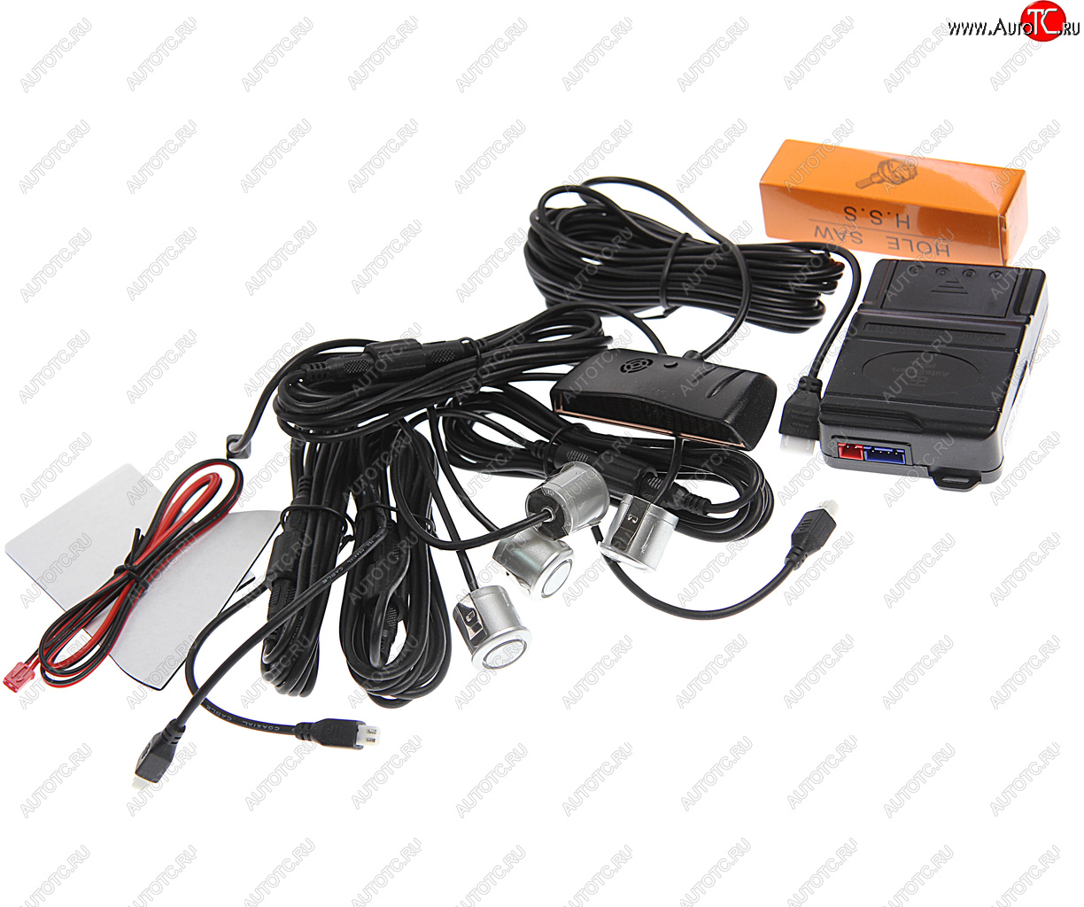 1 539 р. Датчик парковки d=19мм AUTOEXPERT AUTOEXPERT ps-4l profi silver  с доставкой в г. Пермь