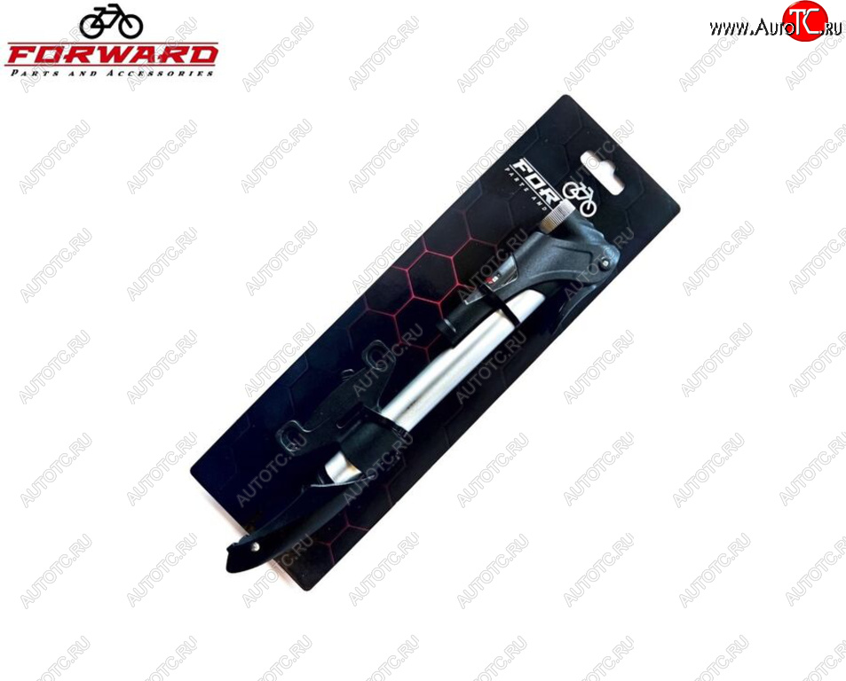 1 179 р. Насос велосипедный алюминиевый с манометром 21x270мм FORWARD FORWARD qt-1007  с доставкой в г. Пермь