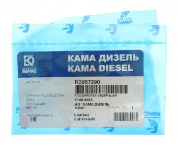 999 р. Клапан КАМАЗ,ПАЗ,ГАЗ дв.CUMMINS ISBe,ISDe,ISG 12.ISF топливный обратный КАМА ДИЗЕЛЬ (ОАО КАМАЗ) АО КАМА ДИЗЕЛЬ r3957290  с доставкой в г. Пермь. Увеличить фотографию 3