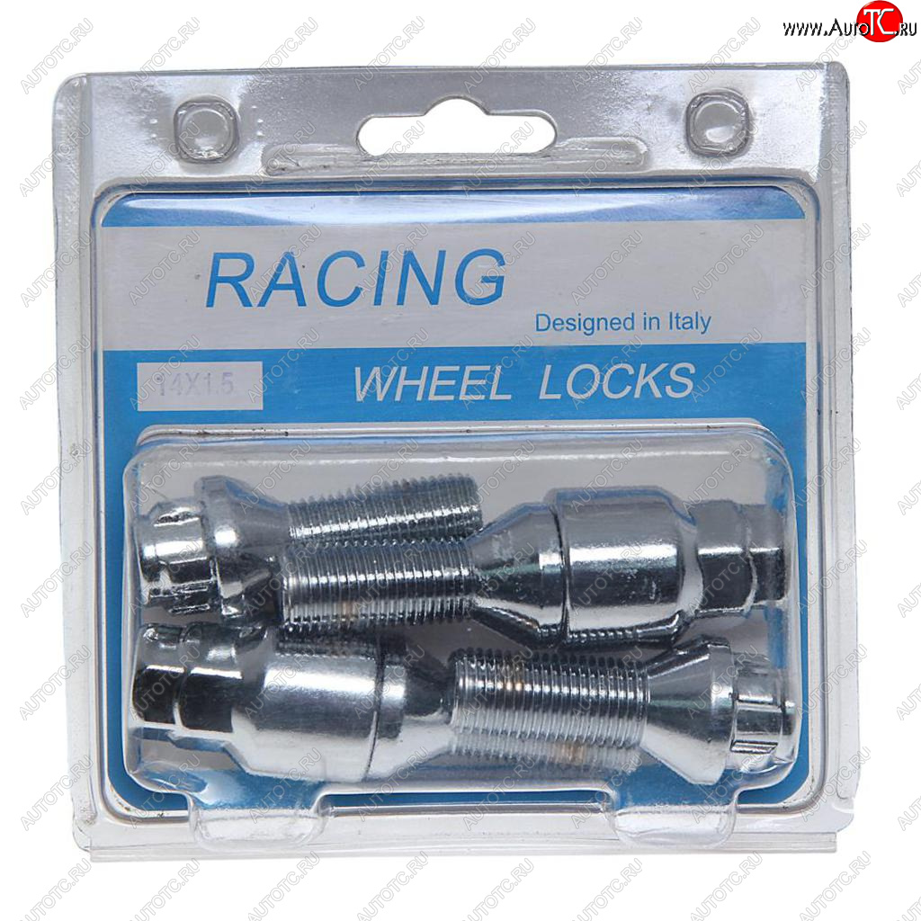 639 р. Болт колеса М14х1.5х28 секретки конус 4шт. 2 ключа 1719мм RACING RACING r-c2  с доставкой в г. Пермь