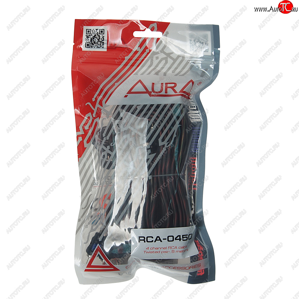1 099 р. Кабель RCA 4х4 5м AURA AURA rca-0450  с доставкой в г. Пермь