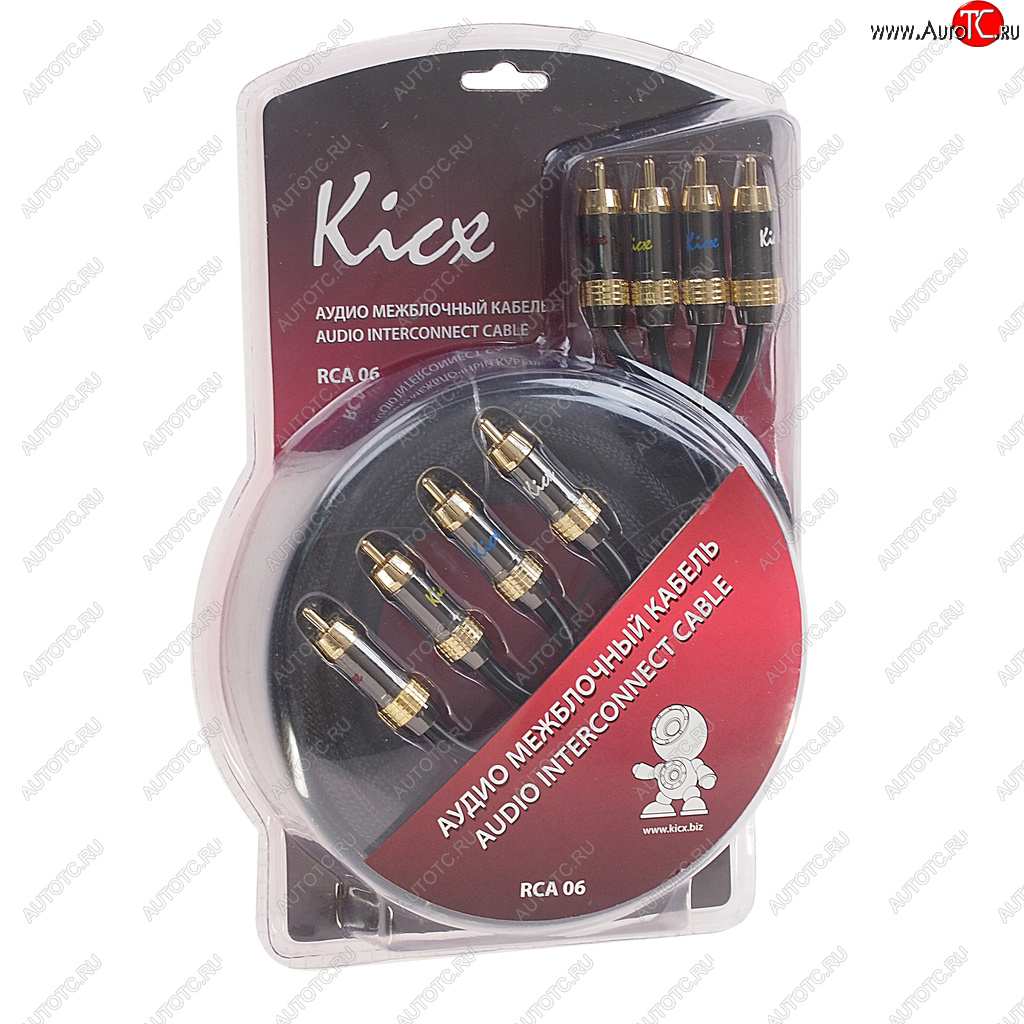 4 199 р. Кабель RCA 4х4 5м KICX KICX rca-06  с доставкой в г. Пермь