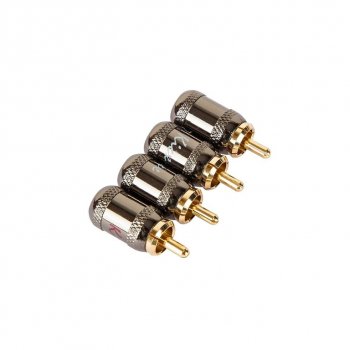 749 р. Штекер RCA-(папа) металл 4шт. Комплект KICX KICX rca-4b  с доставкой в г. Пермь. Увеличить фотографию 2