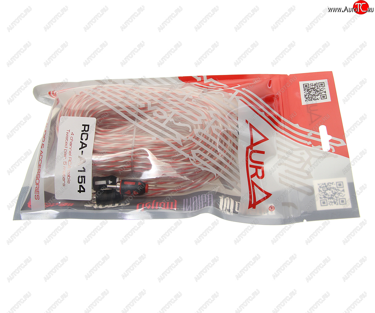999 р. Кабель RCA 4х4 5м AURA AURA rca-a154 AURA rca-a154  с доставкой в г. Пермь