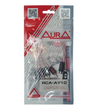 559 р. Кабель RCA 1х2 адаптер AURA AURA rca-ay10  с доставкой в г. Пермь. Увеличить фотографию 1