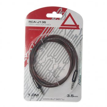 389 р. Кабель jack 3.5 1м AURA AURA rca-j136  с доставкой в г. Пермь. Увеличить фотографию 1