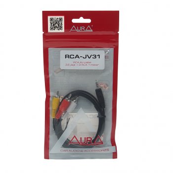 200 р. Кабель jack 3.5-RCA 1м AURA AURA rca-jv31  с доставкой в г. Пермь. Увеличить фотографию 1