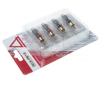 699 р. Штекер RCA комплект 4шт. AURA AURA rca-p612  с доставкой в г. Пермь. Увеличить фотографию 2