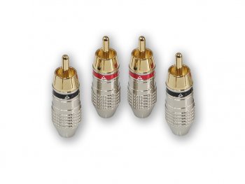 699 р. Штекер RCA комплект 4шт. AURA AURA rca-p612  с доставкой в г. Пермь. Увеличить фотографию 3