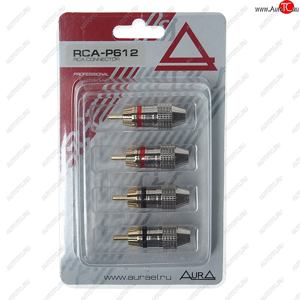 699 р. Штекер RCA комплект 4шт. AURA AURA rca-p612  с доставкой в г. Пермь