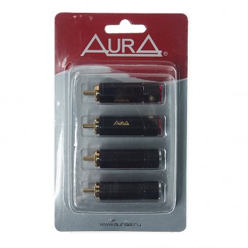 699 р. Штекер RCA комплект 4шт. AURA AURA rca-p613 AURA rca-p613  с доставкой в г. Пермь. Увеличить фотографию 1