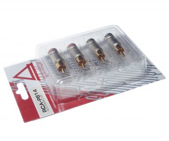 699 р. Штекер RCA комплект 4шт. AURA AURA rca-p614  с доставкой в г. Пермь. Увеличить фотографию 2