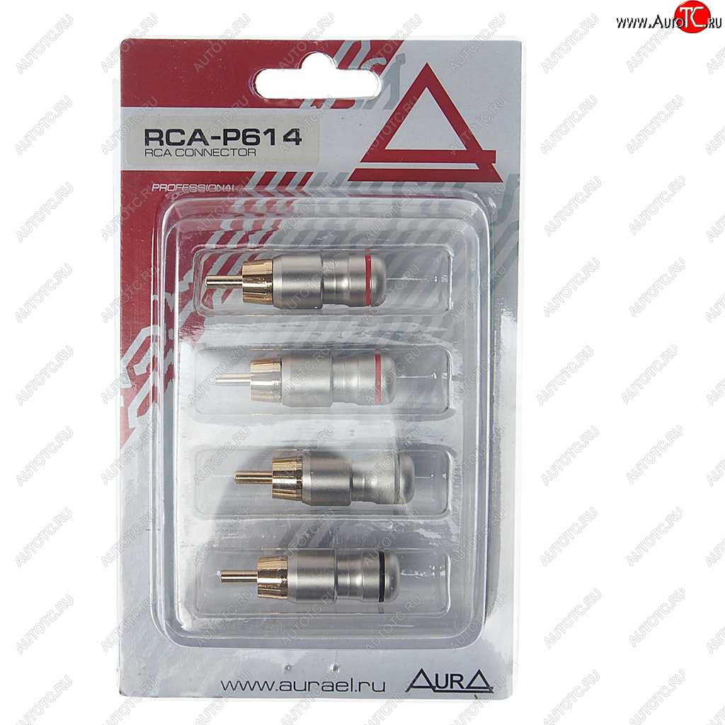 699 р. Штекер RCA комплект 4шт. AURA AURA rca-p614  с доставкой в г. Пермь