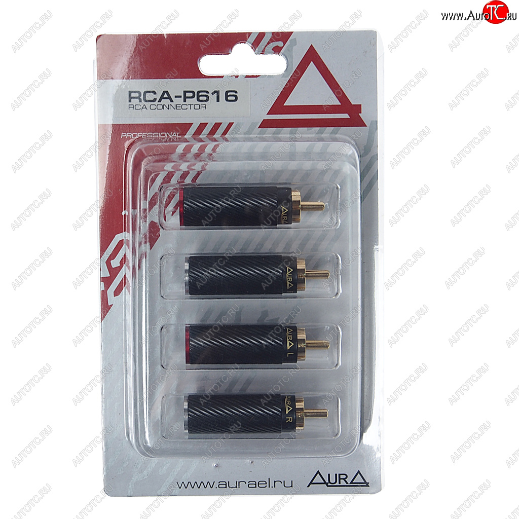 1 069 р. Штекер RCA комплект 4шт. AURA AURA rca-p616  с доставкой в г. Пермь