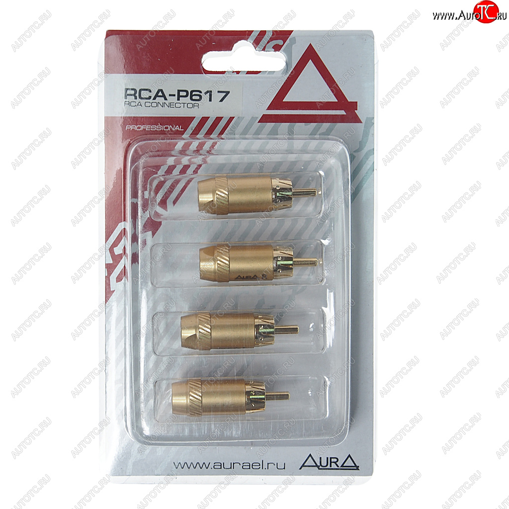 819 р. Штекер RCA комплект 4шт. AURA AURA rca-p617  с доставкой в г. Пермь