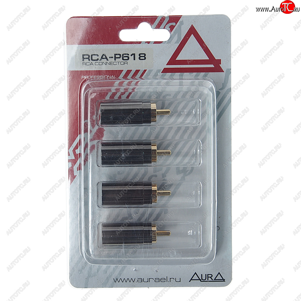 819 р. Штекер RCA комплект 4шт. AURA AURA rca-p618  с доставкой в г. Пермь