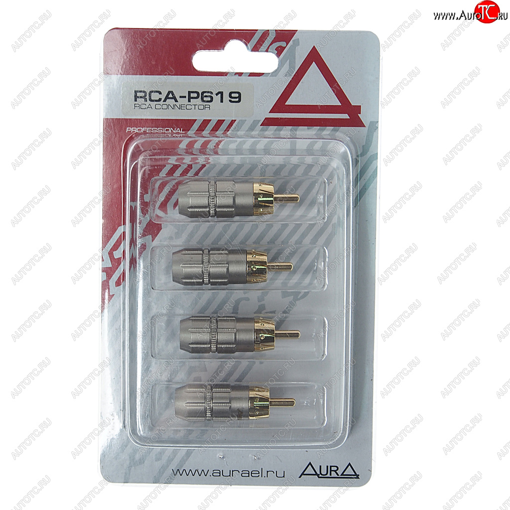 749 р. Штекер RCA комплект 4шт. AURA AURA rca-p619  с доставкой в г. Пермь