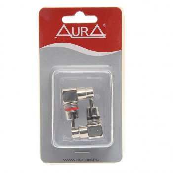 589 р. Переходник RCA-RCA угловой 2шт. AURA AURA rca-p620  с доставкой в г. Пермь. Увеличить фотографию 1