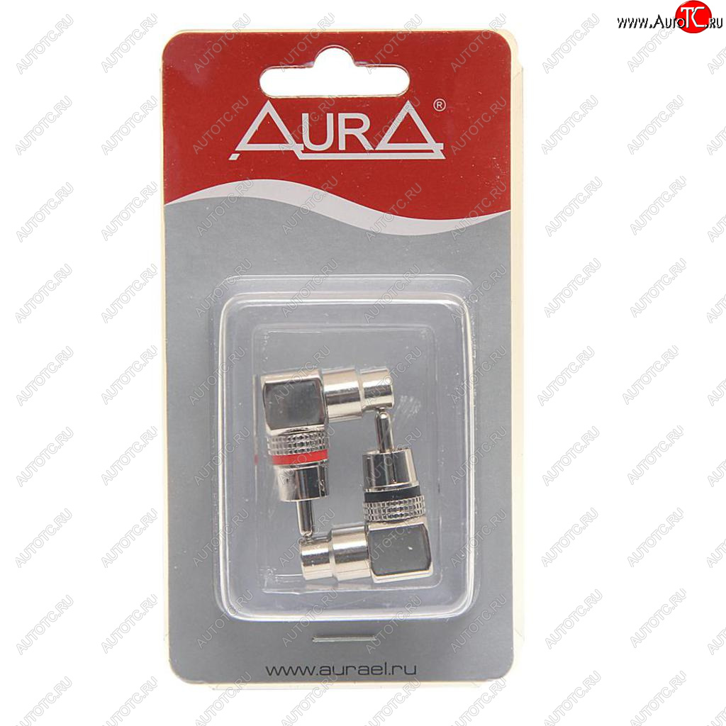 589 р. Переходник RCA-RCA угловой 2шт. AURA AURA rca-p620  с доставкой в г. Пермь