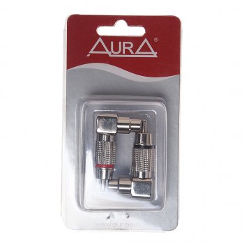 549 р. Переходник RCA-RCA угловой 2шт. AURA AURA rca-p621  с доставкой в г. Пермь. Увеличить фотографию 2