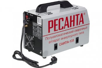 16 299 р. Аппарат сварочный 5.5кВт 20-110А d=0.6-0.8 220В инвертор полуавтомат РЕСАНТА РЕСАНТА ресанта саипа-135  с доставкой в г. Пермь. Увеличить фотографию 9