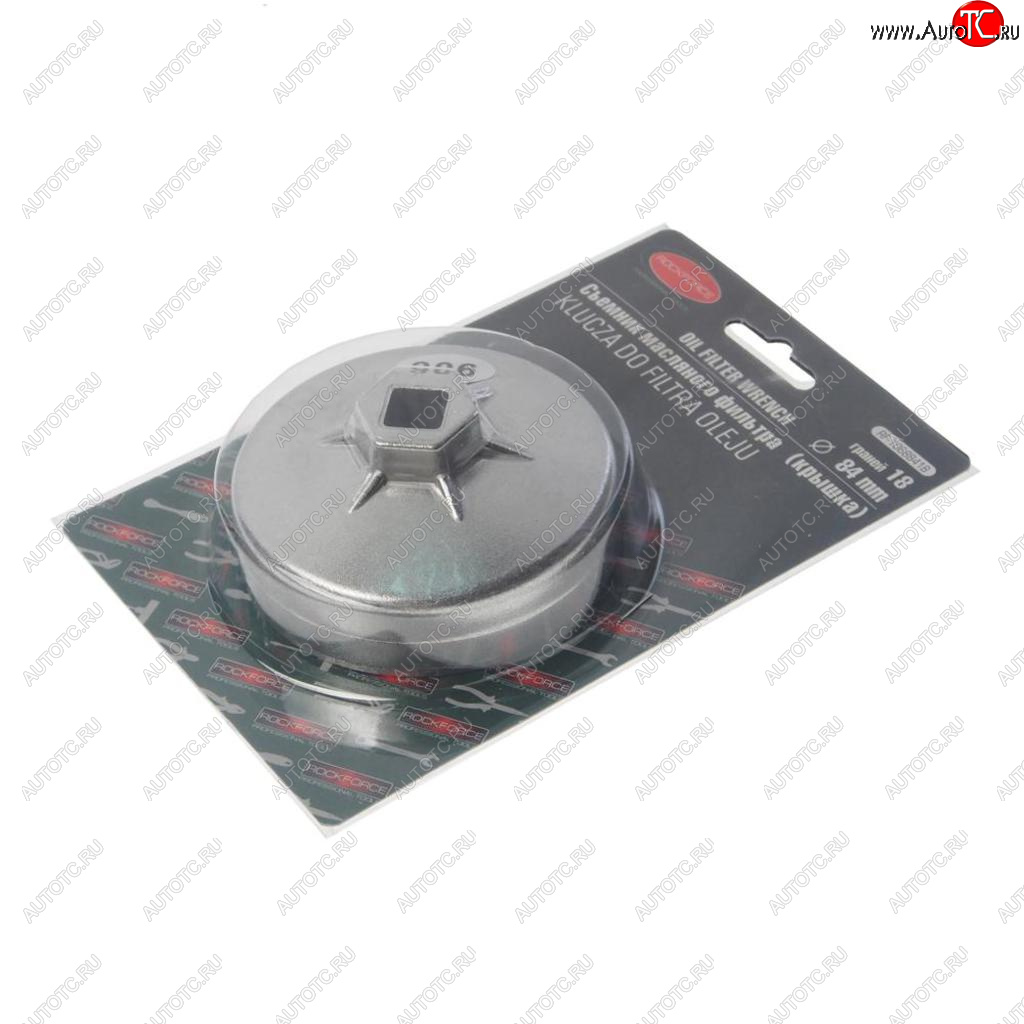 789 р. Съемник фильтров масляных 84мм 18-ти гранный чашка ROCKFORCE ROCKFORCE rf-10688418  с доставкой в г. Пермь