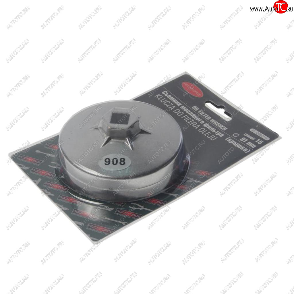 669 р. Съемник фильтров масляных 91мм 15-ти гранный чашка ROCKFORCE ROCKFORCE rf-10689115 ROCKFORCE rf-10689115  с доставкой в г. Пермь