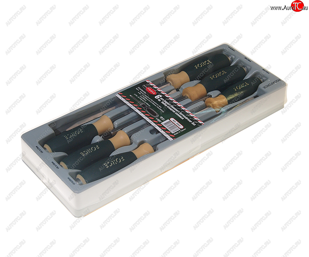 3 199 р. Набор отверток силовых SL5.5,6.5,10,12, PH2-PH3 6 предметов ROCKFORCE ROCKFORCE rf-2069  с доставкой в г. Пермь
