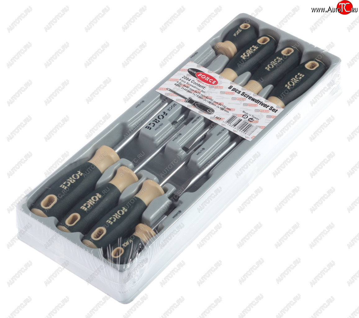 1 799 р. Набор отверток SL 5.6x2.8, PH 1,PH 2x2,PH3 8 предметов ROCKFORCE ROCKFORCE rf-2084 ROCKFORCE rf-2084  с доставкой в г. Пермь