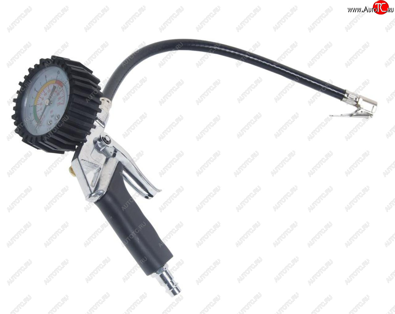 1 099 р. Пистолет для подкачки шин с манометром 16Bar в блистере ROCKFORCE ROCKFORCE rf-2370  с доставкой в г. Пермь