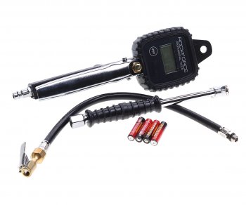 3 989 р. Пистолет для подкачки шин с манометром и шлангом 16Bar ROCKFORCE ROCKFORCE rf-23702b  с доставкой в г. Пермь. Увеличить фотографию 1