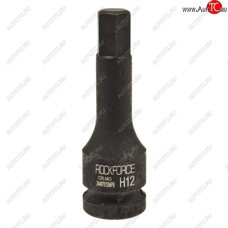 339 р. Бита-головка 12 HEX H12 L=79мм ударная ROCKFORCE ROCKFORCE rf-24407812mpb  с доставкой в г. Пермь